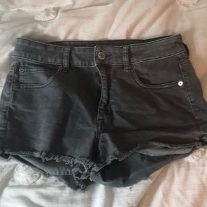 Charcoal jean shorts
